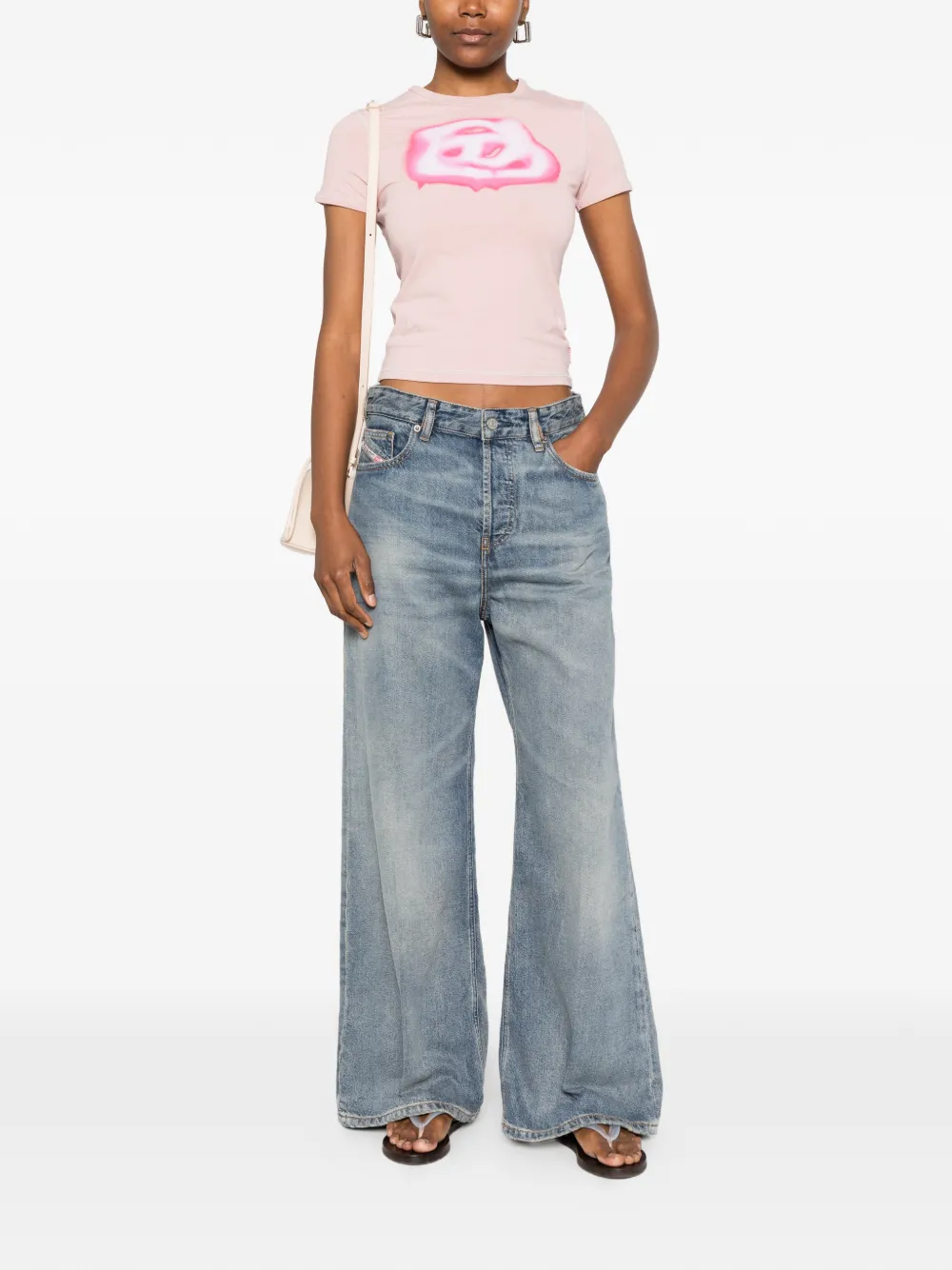 Diesel Vervaagde jeans Blauw