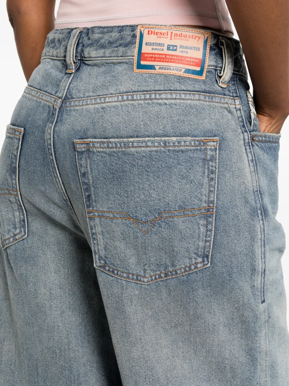 Diesel Vervaagde jeans Blauw
