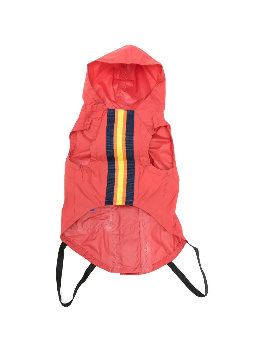 K Way Kids hooded striped pet raincoat - Rot