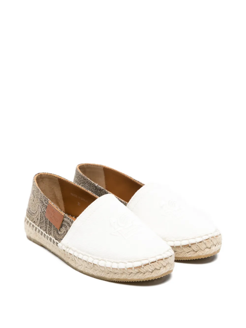 ETRO KIDS paisley pattern logo loafers - Bianco