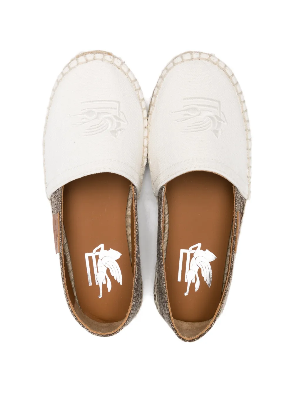 ETRO KIDS Loafers met paisley-print en logo Wit