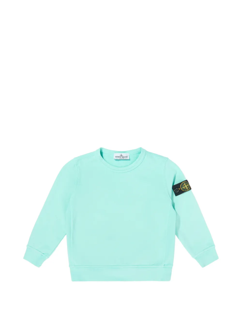 Stone Island Junior logo-patch sweatshirt - Blu