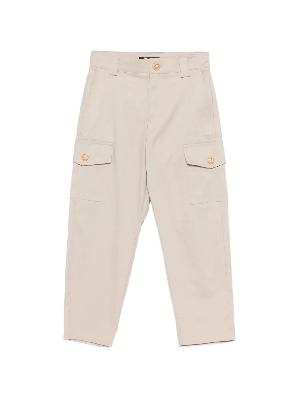 Balmain Kids buttoned cargo trousers - Toni neutri