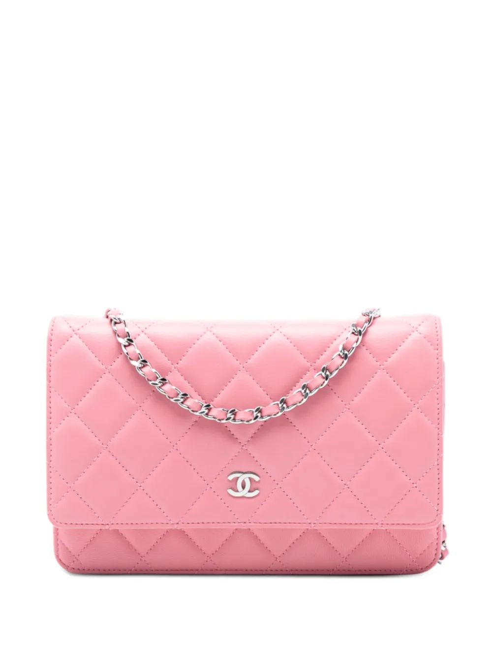 CHANEL Pre-Owned 2012-2013 CC Quilted Lambskin Wallet On Chain crossbody bag - Rosa