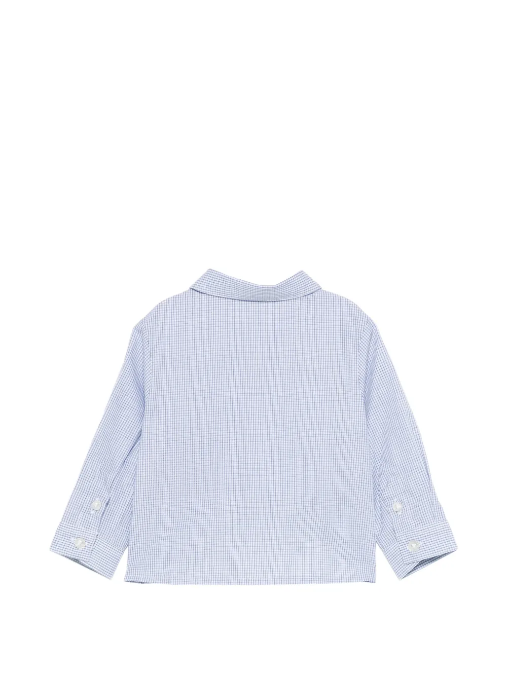 Emporio Armani Kids Geruit shirt Wit