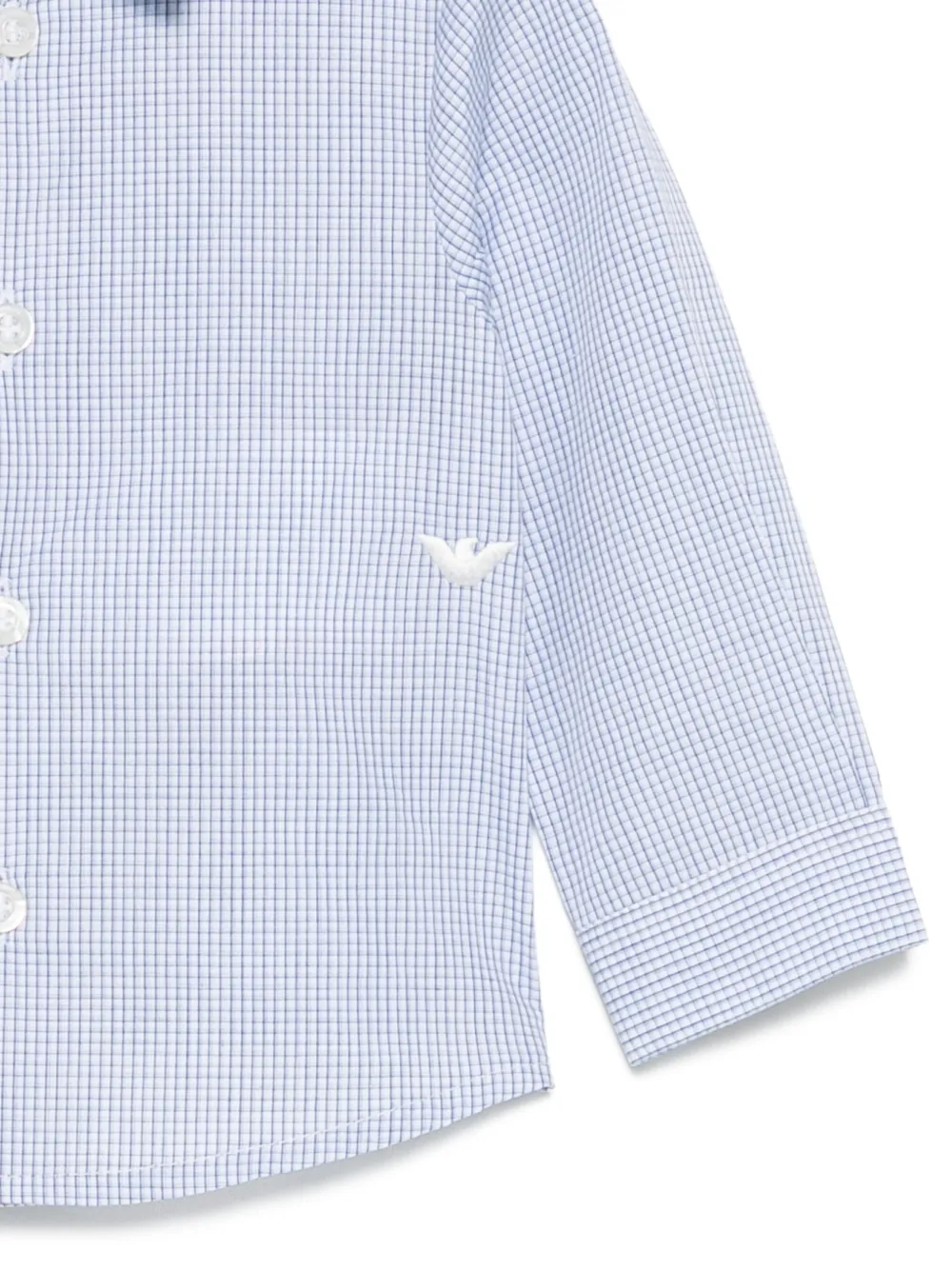 Emporio Armani Kids Geruit shirt Wit