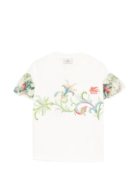 ETRO KIDS floral sleeve T-shirt
