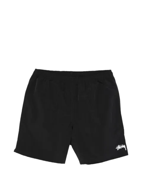 Stüssy logo-embroidered swim shorts