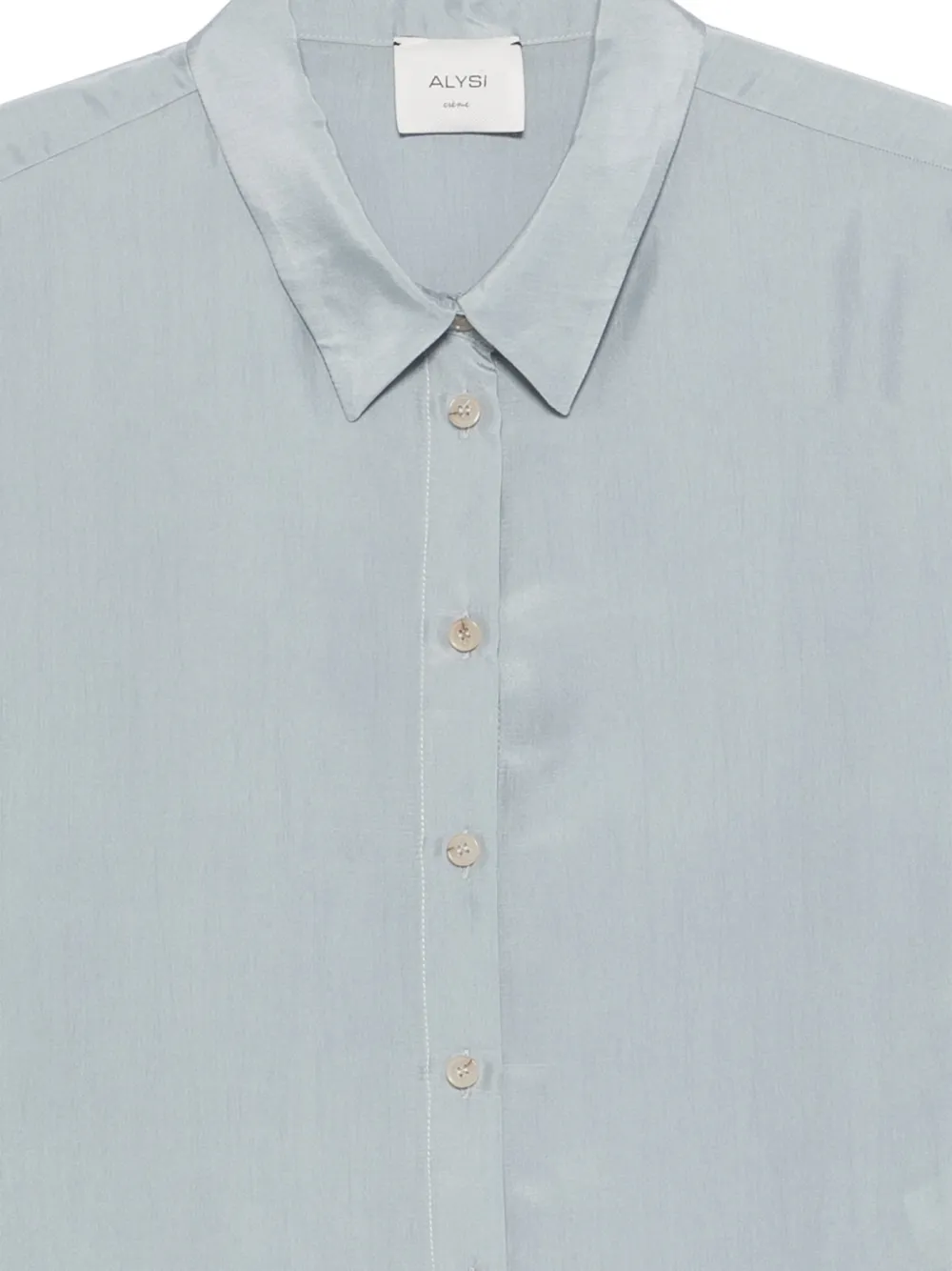 Alysi Chemise à Boutonnière Sur Le Devant - Bleu 