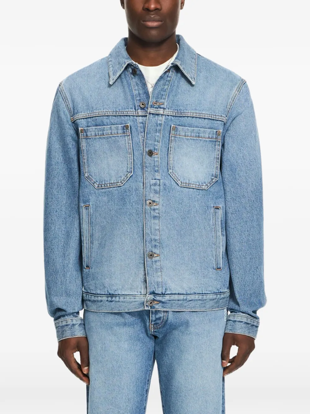 Off-White Half Arrow denim jacket - Blu
