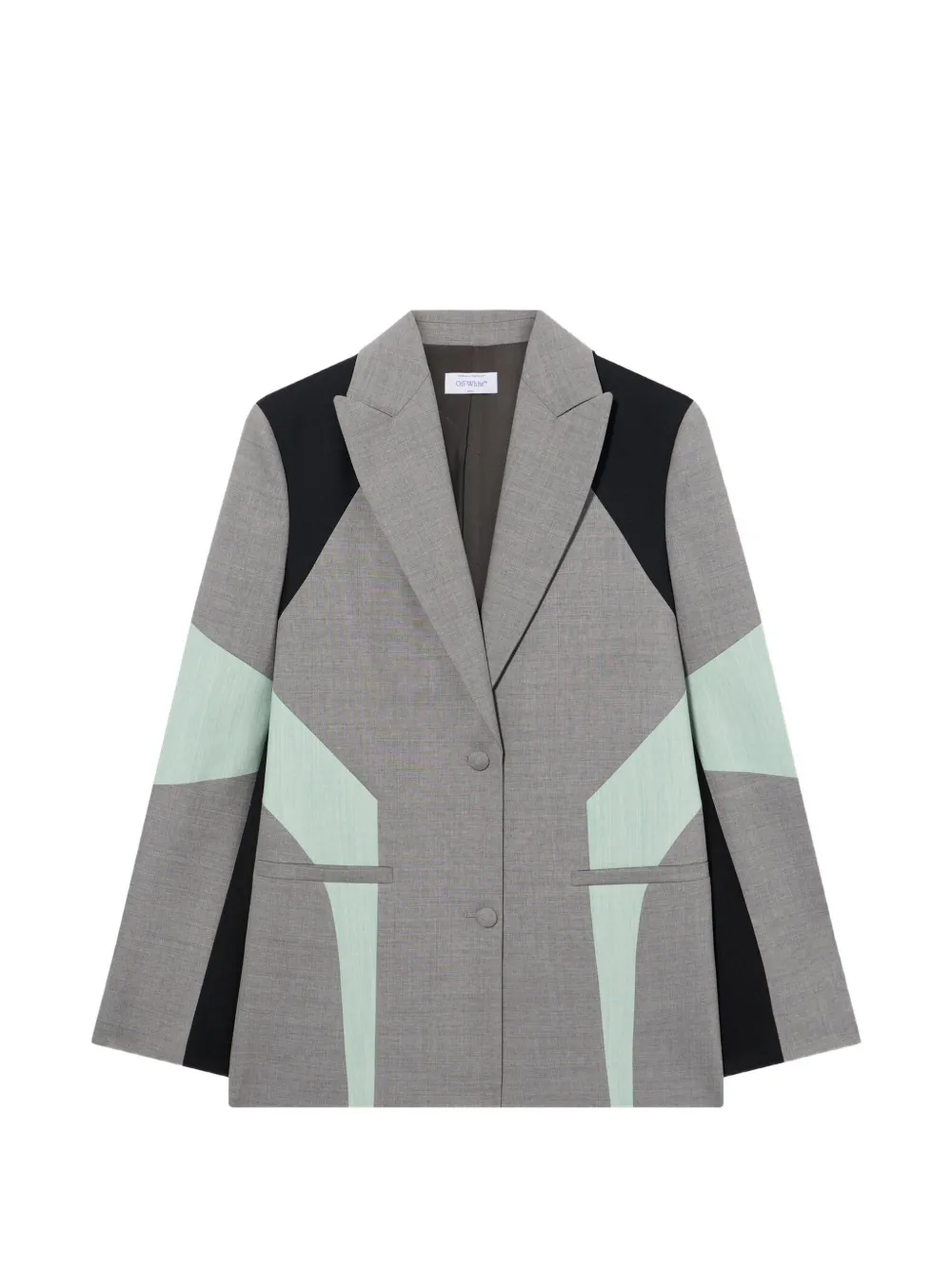 Off-White Blazer con design color-block - Grigio