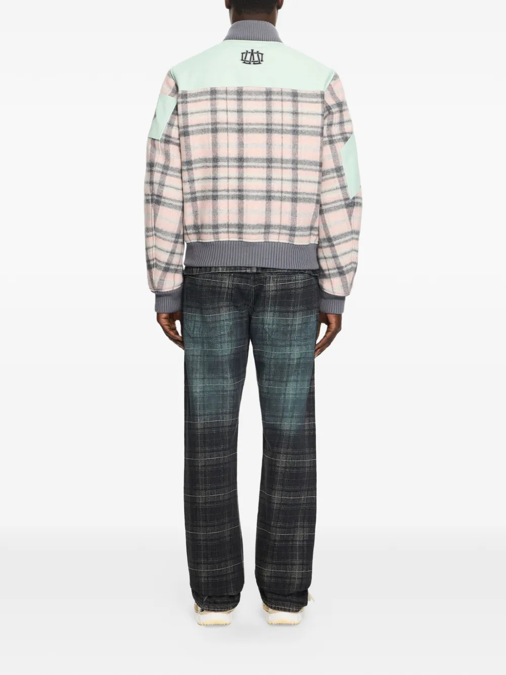 Off-White Royal Check bomberjack Roze