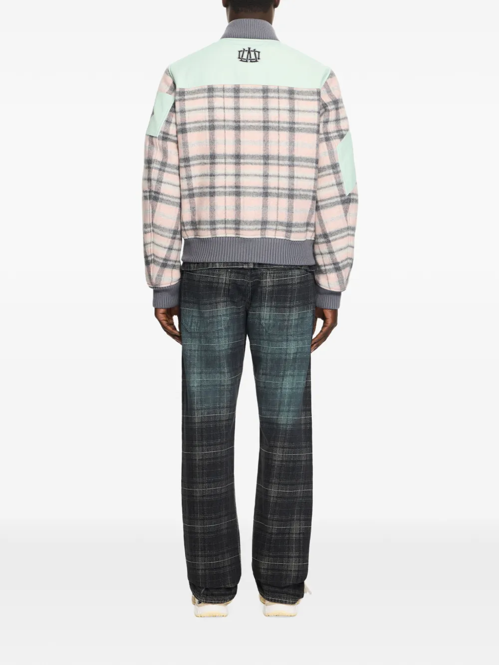 Off-White Royal Check bomberjack Roze