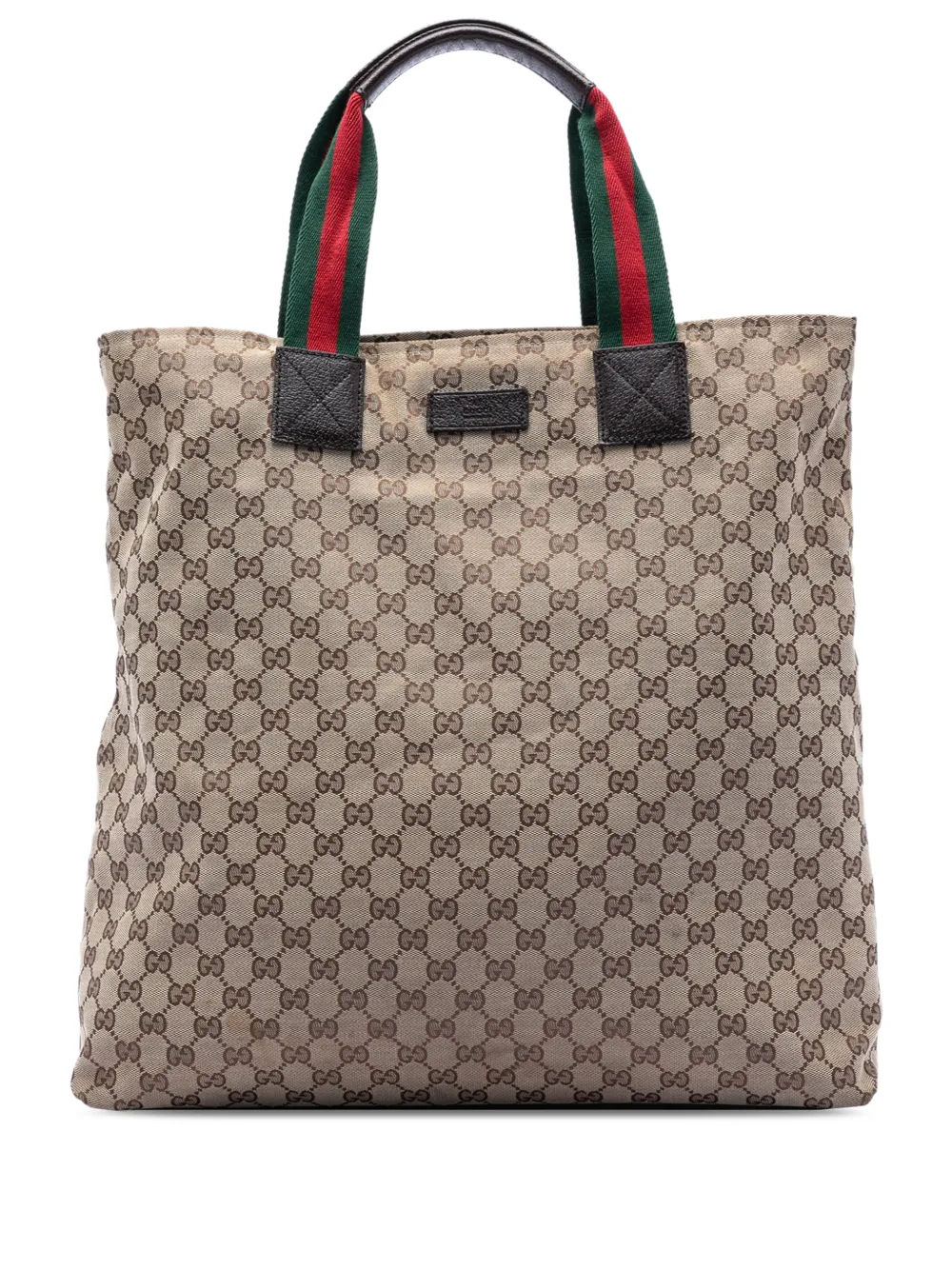 Gucci Pre-Owned Borsa tote in tela GG con decorazione Web 2000-2015 - Marrone