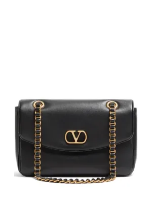 Valentino Garavani レザー ショルダーバッグ | ブラック | FARFETCH JP