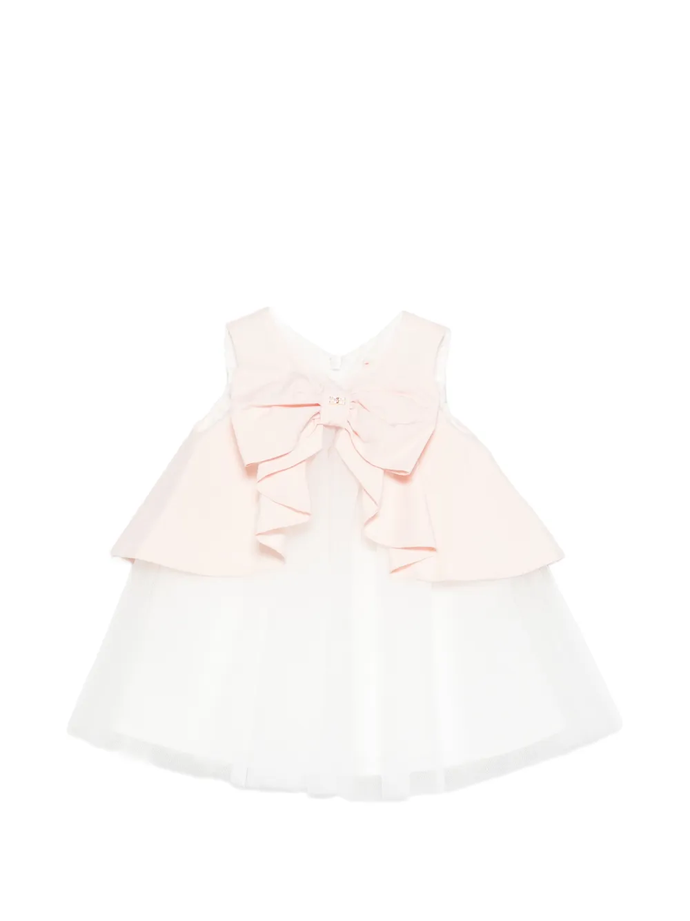 Elisabetta Franchi La Mia Bambina bow-detailed dress - Bianco