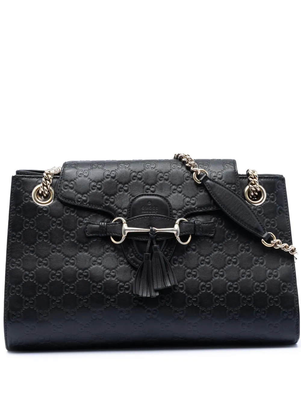 Gucci Pre-Owned 2016-2025 Large Guccissima Emily shoulder bag - Nero