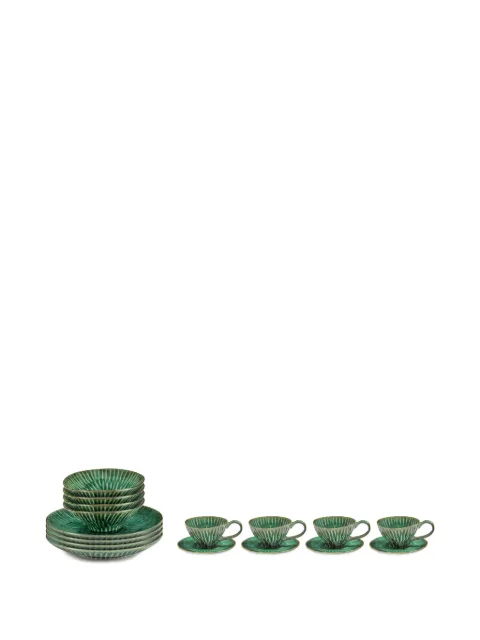 Serax Verde Lanza ribbed breakfast set (four-person setting)