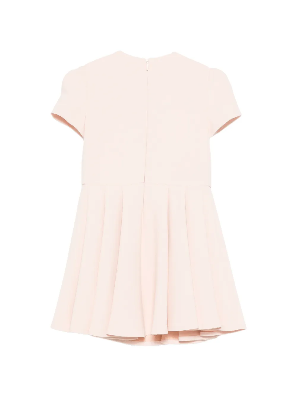 Elisabetta Franchi La Mia Bambina Diamante geplooide jurk Beige