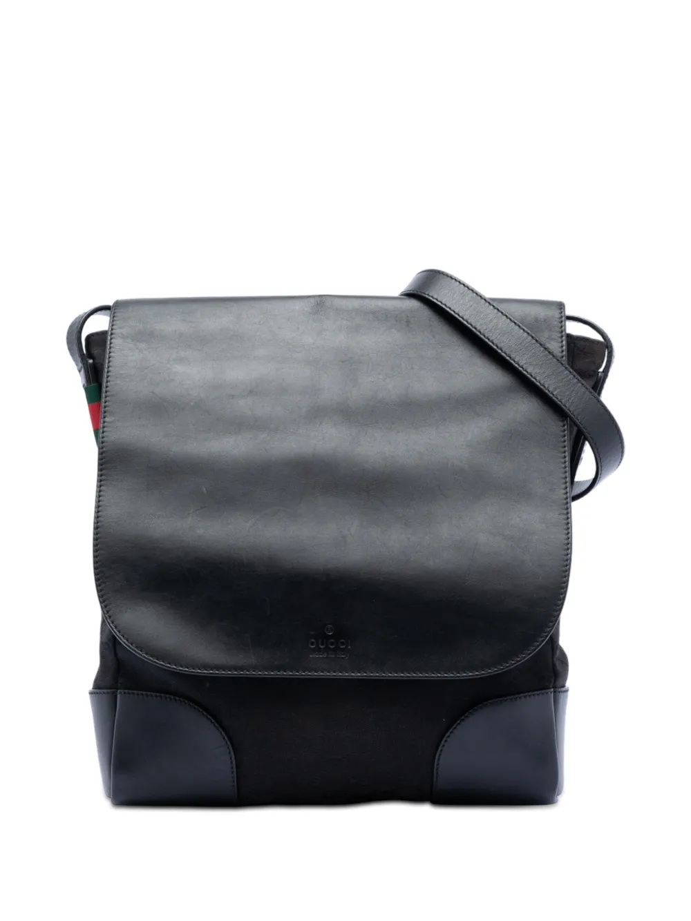 Gucci Pre-Owned 2016-2026 GG Canvas and Leather crossbody bag - Nero