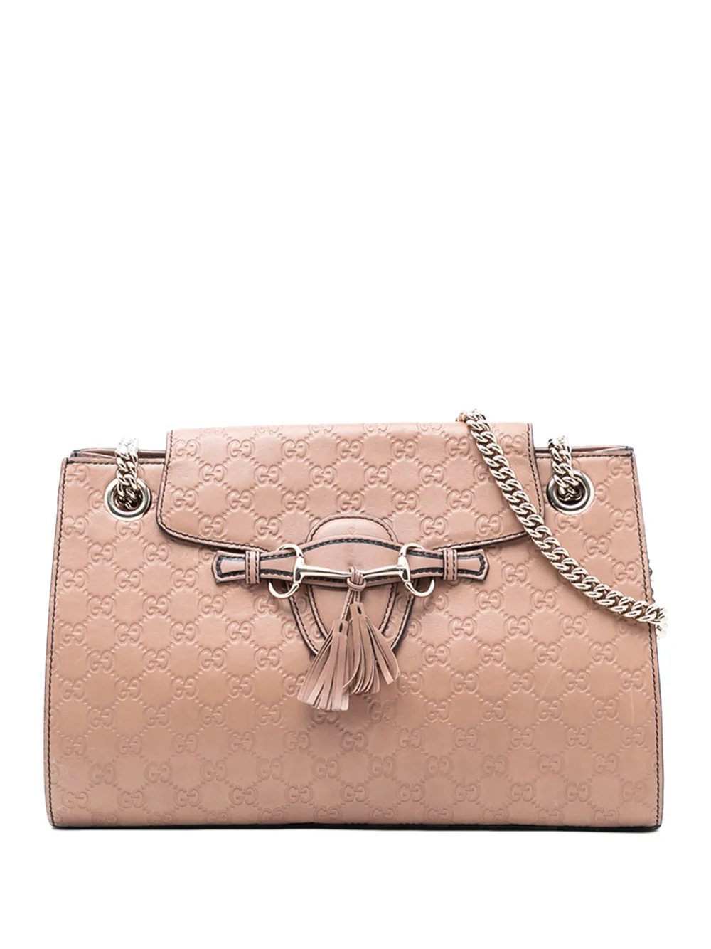 Gucci Pre-Owned 2016-2025 Large Guccissima Emily shoulder bag - Marrone