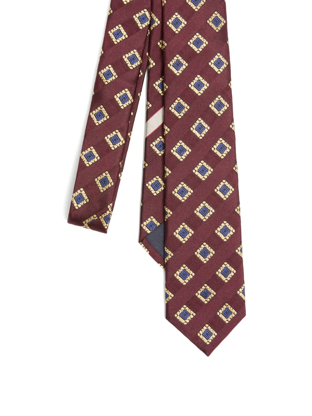  Valentino Garavani Valentie Patterned Tie In Silk, Wool, And Jacquard - Red 