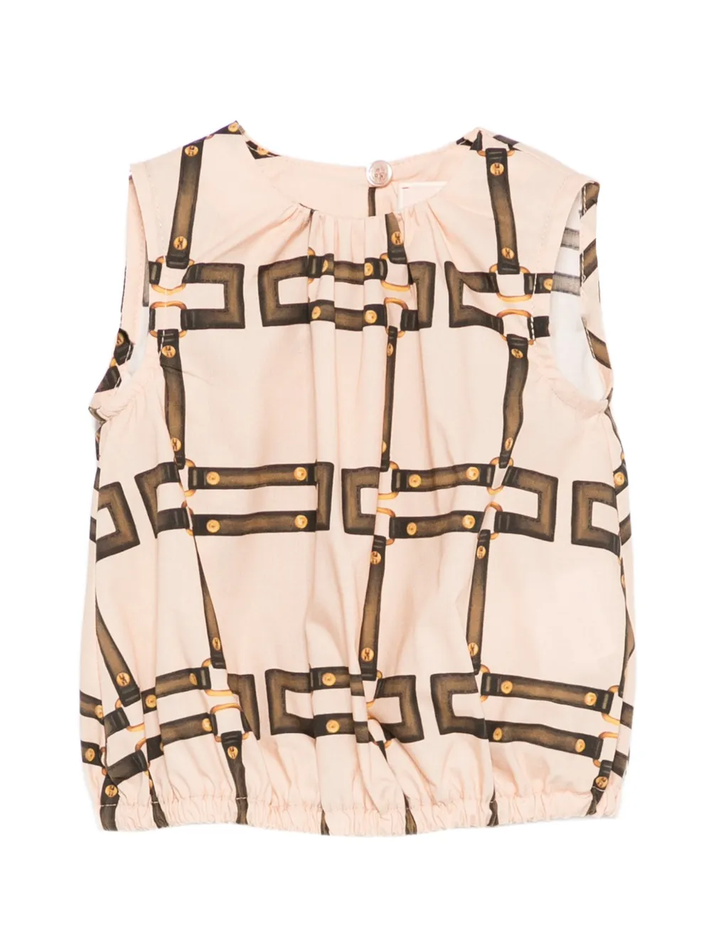Elisabetta Franchi La Mia Bambina patterned top - Toni neutri