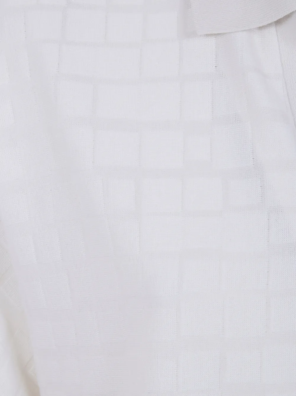 Emporio Armani Geruite top met V-hals Wit