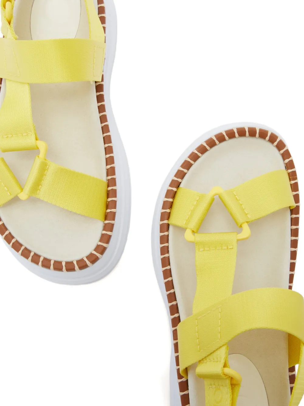 ODISSI Kim sandalen met open neus Geel