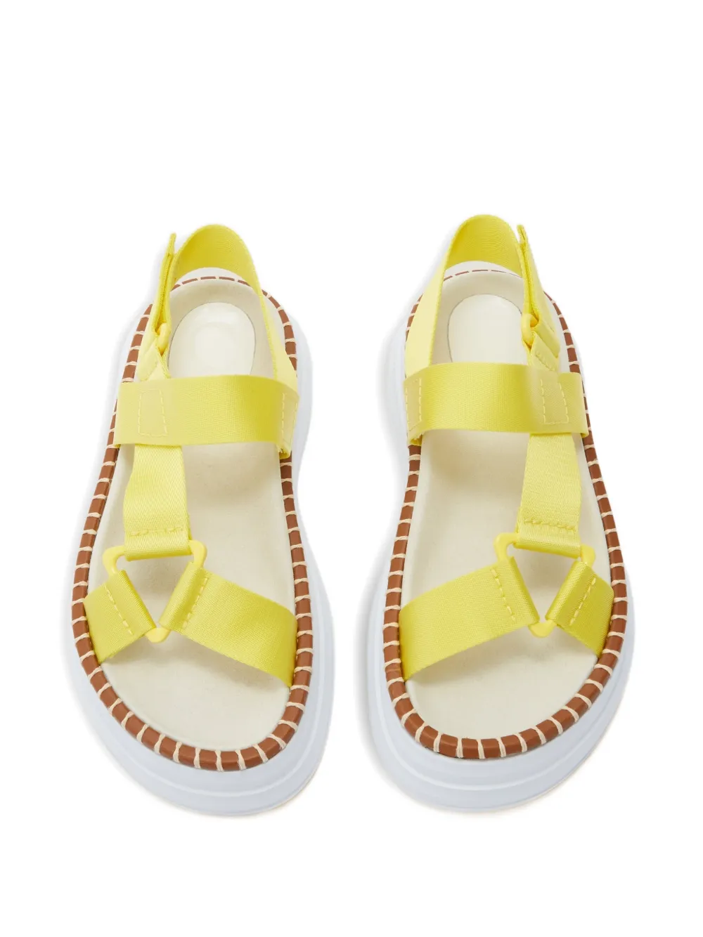 ODISSI Kim sandalen met open neus Geel