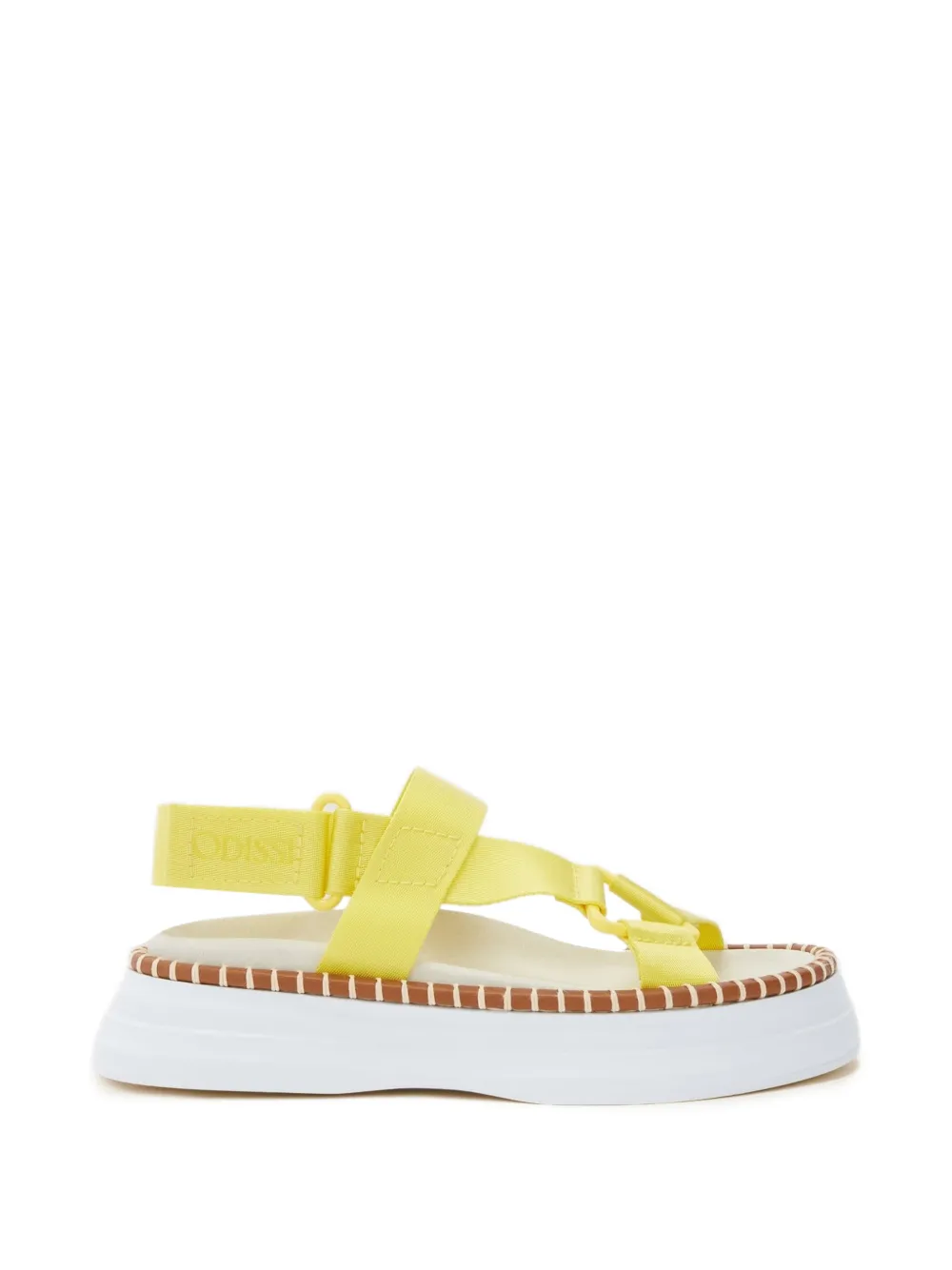 ODISSI Kim sandalen met open neus Geel