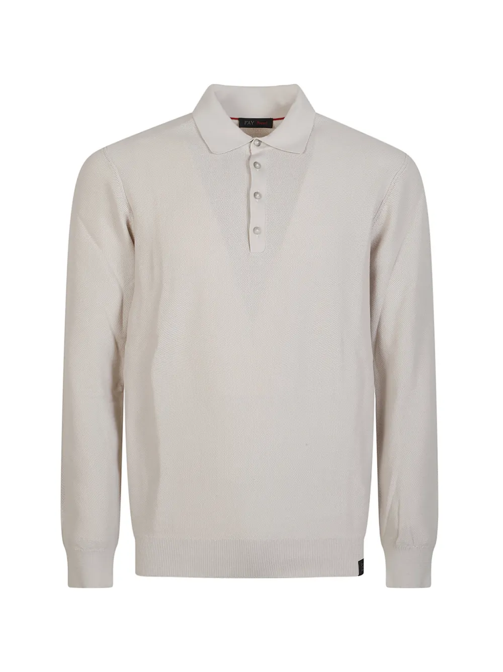 Fay long-sleeves polo shirt - Nude