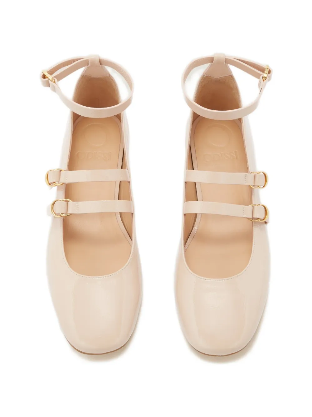 Odissì Giorgia ballerina's met bandjes Beige
