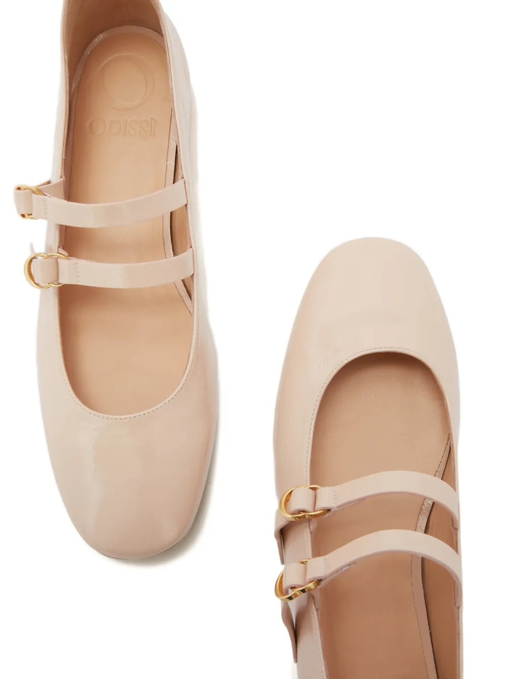 Odissì Giorgia ballerina's met bandjes Beige