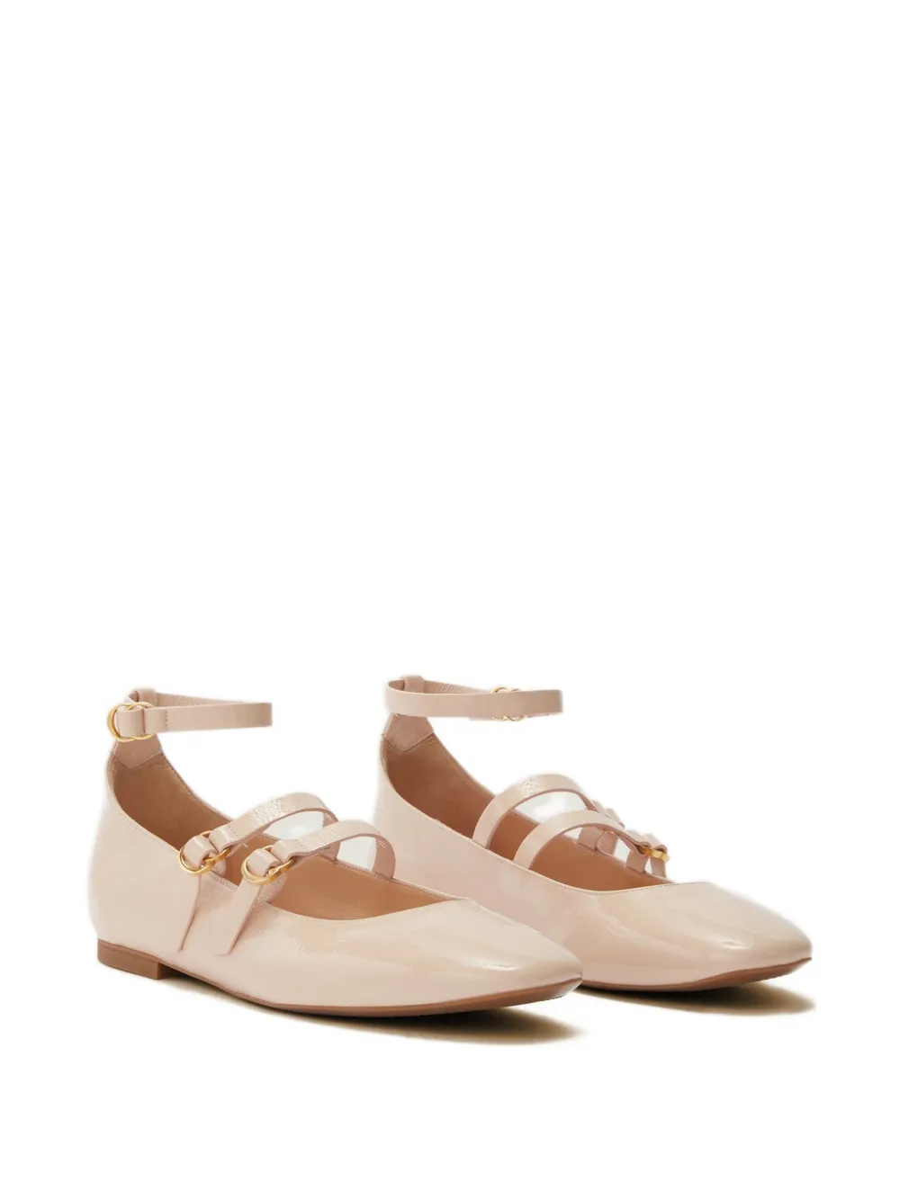 Odissì Giorgia ballerina's met bandjes Beige