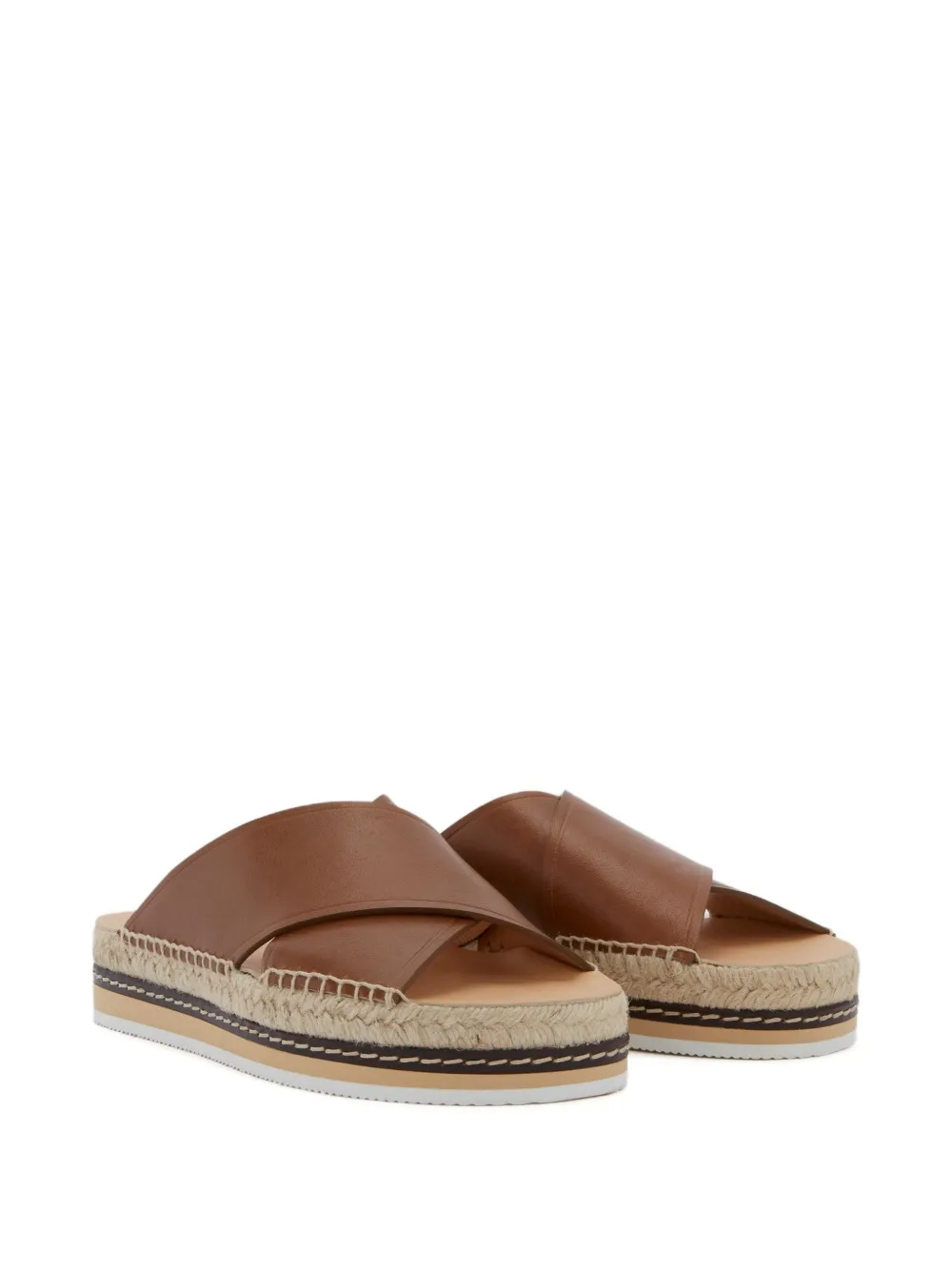 ODISSI Lily sandalen met gekruiste bandjes Bruin