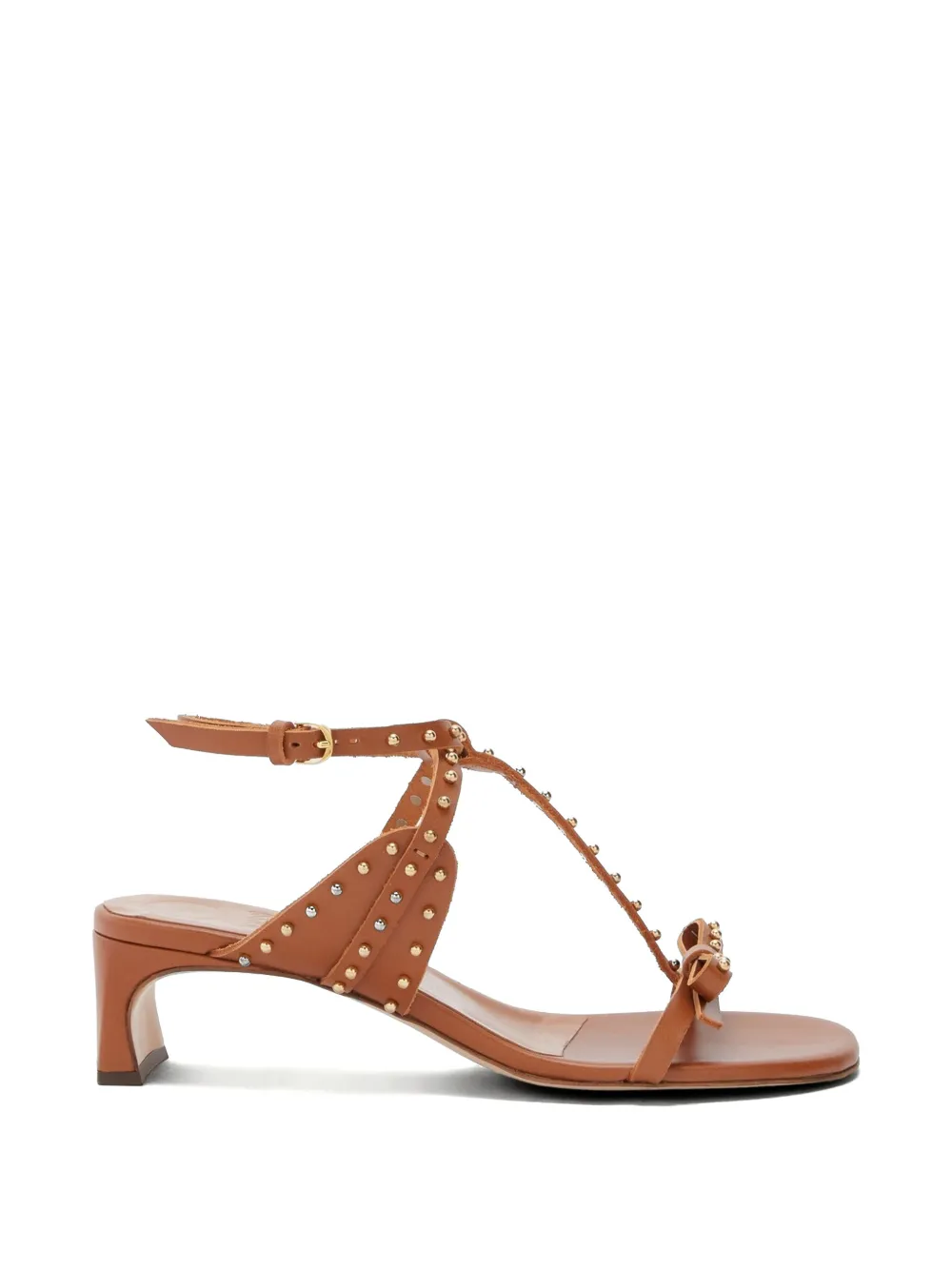 ODISSI Jackie leren sandalen Bruin