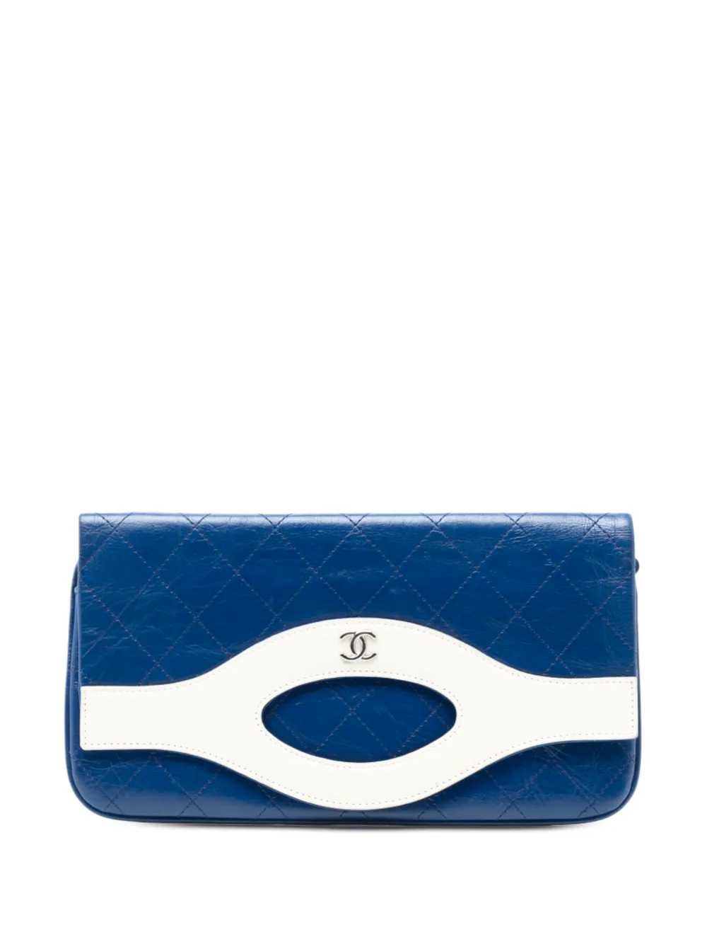 CHANEL Pre-Owned 2019 Small Bicolor Aged Calfskin 31 clutch bag - Blu