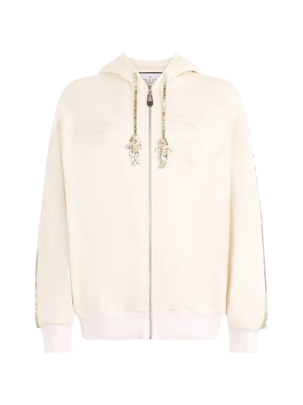Philipp Plein Felpa con cappuccio e zip - Toni neutri