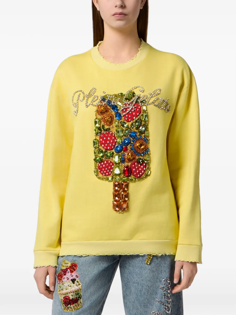  Philipp Plein Sudadera Con Apliques - Amarillo 