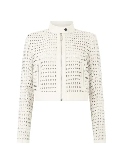 Philipp Plein weaved leather jacket