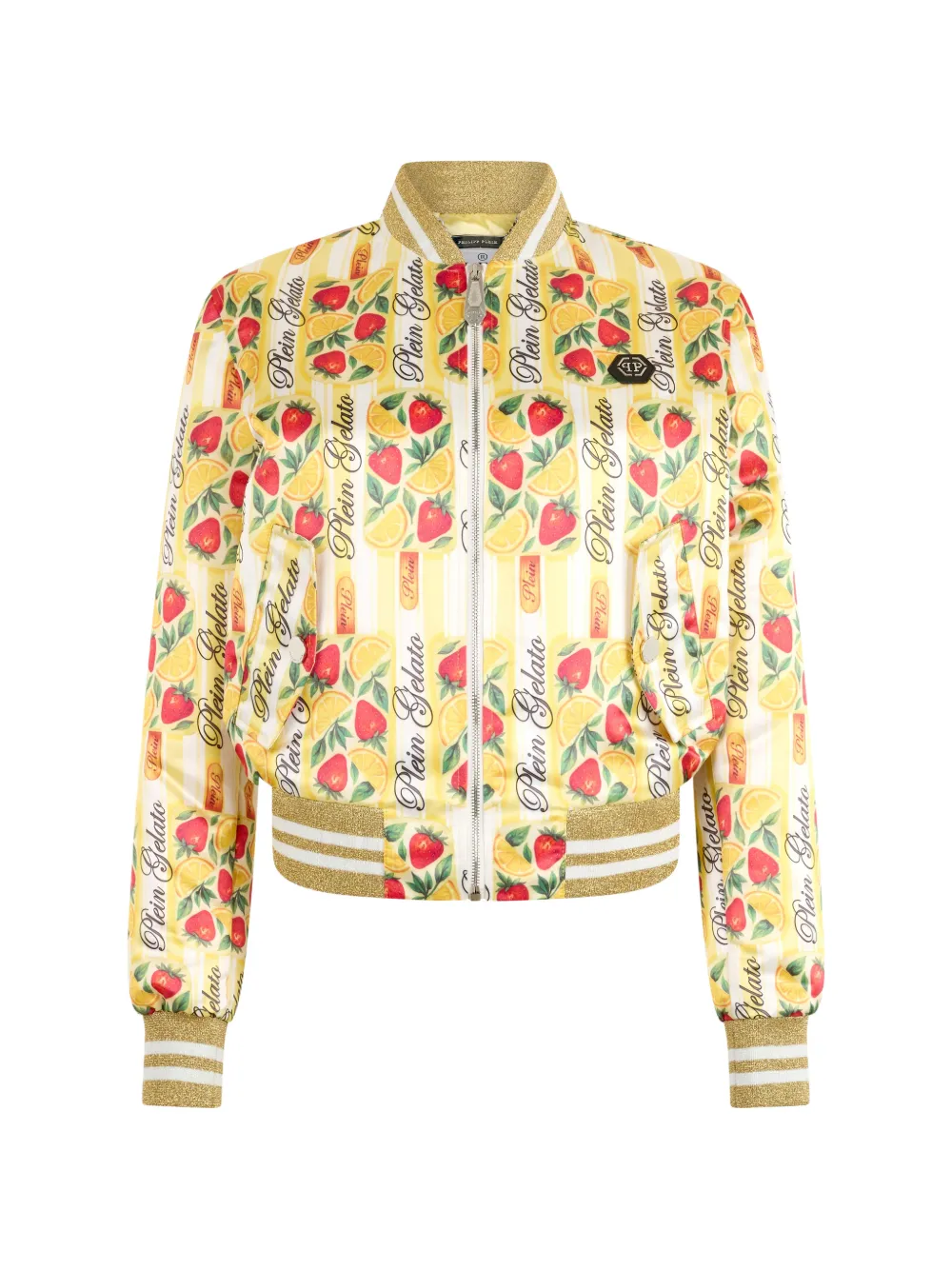 Philipp Plein Bomber a righe - Giallo