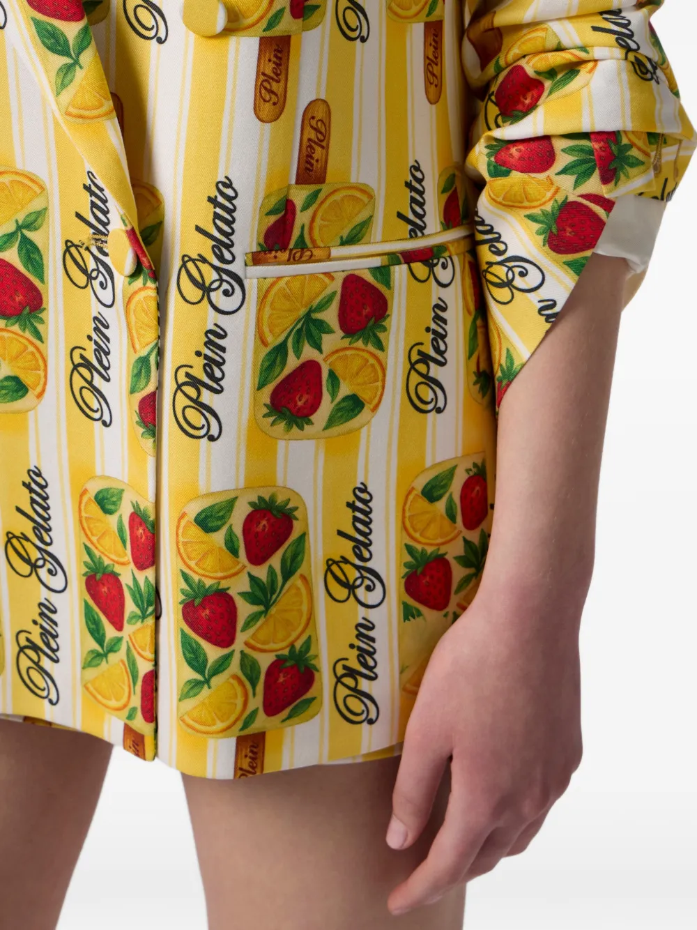 Philipp Plein Gelato blazer met dubbele rij knopen Geel