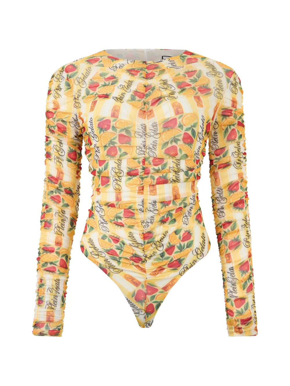 Philipp Plein Body con maniche lunghe - Giallo