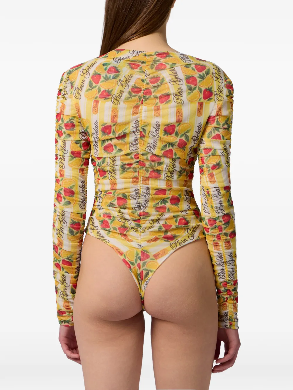 Philipp Plein Gelato body met lange mouwen Geel