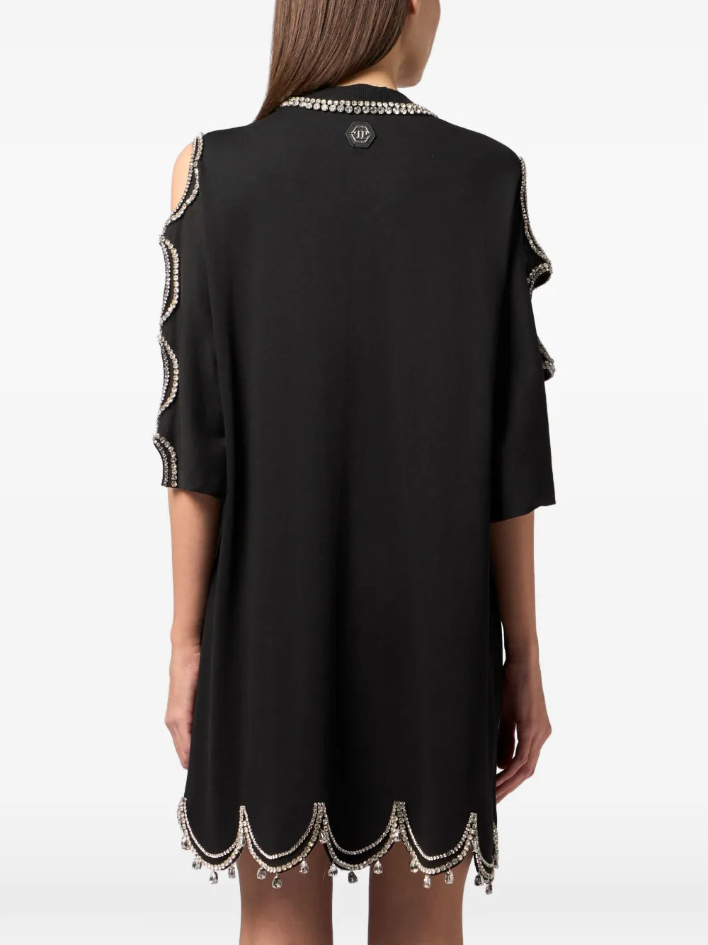 Philipp Plein Verfraaide mini-jurk Zwart