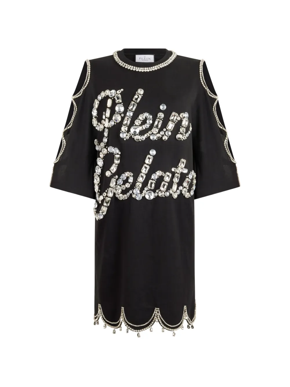 Philipp Plein Abito corto con decorazione - Nero