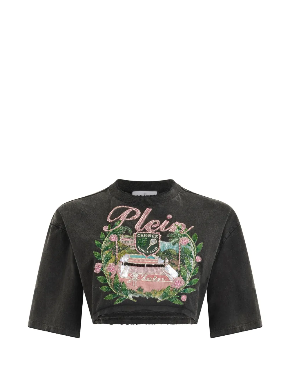 Philipp Plein Cropped-Top mit Print - Schwarz