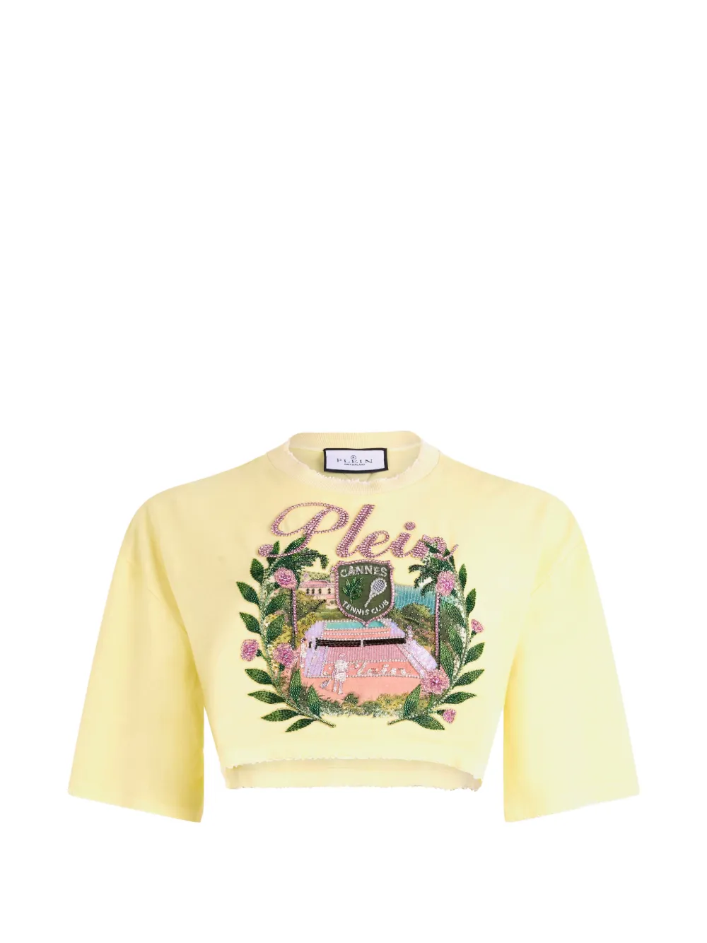 Philipp Plein Verziertes Cropped-Top - Gelb