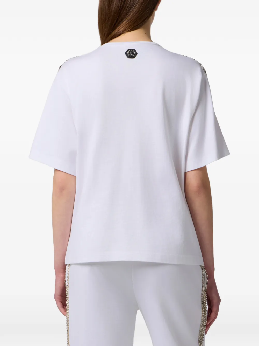 Philipp Plein T-shirt met V-hals Wit